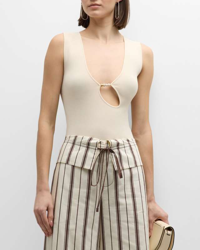Kinetic Cut-Out Beaded Tank Top